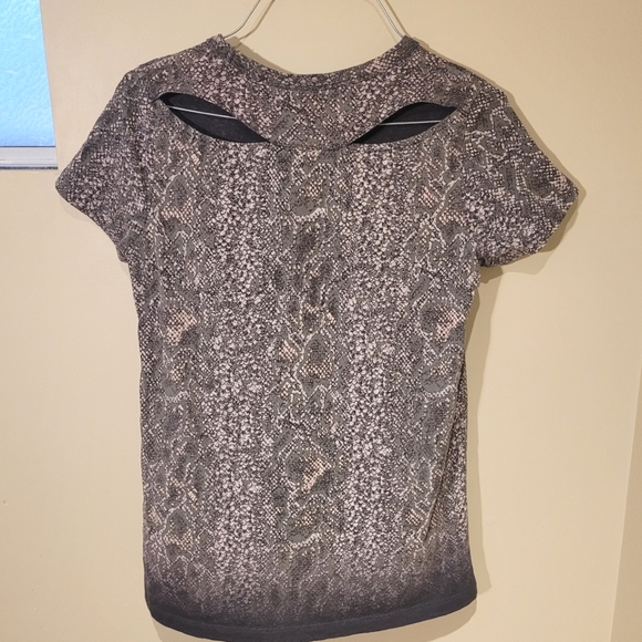 All Saints Women's Kaa Joy Snakeskin cotton T-Shirt - Picture 4 of 5